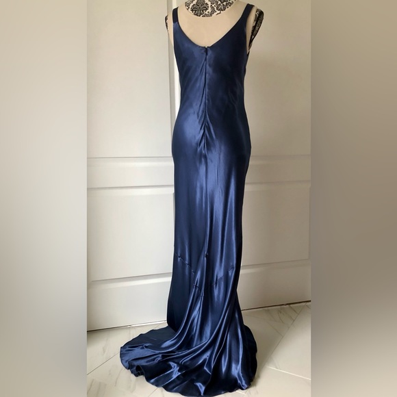 Neiman Marcus Dresses & Skirts - Nieman Marcus ABS Allen Schwartz EXC Y2K/20s 30s Sapphire bias cut gown Size 6